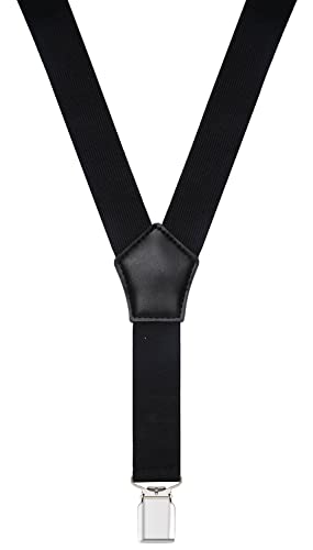 Image of Men's Boys' Bow Tie and Suspenders Set Y Shape Adjustable Elastic