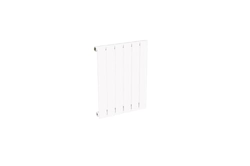 Radiateur blanc mural eau chaude horizontal en acier | 60 x 45 cm 361 Watt pour chauffage central | 4 raccordements standards 15x21 (1/2) série NYTIA by NOYON & THIEBAULT