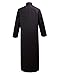CIYASHEH Men's Clergy Cassock Church Minister robe vestment for Pastor Halloween Costume Outfit