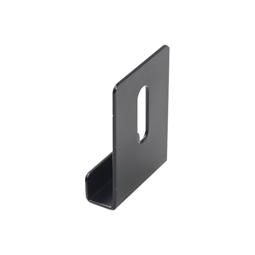 Image of Metal Mirror Clip,ULIFESTAR SUS304 Wide Channel Mirror Hanger Clip,Large Mirror Retainer Clip,Heavy Frameless Mirror J-Channel Mount Wall Clips with Screw (35*25mm /1.38*0.98 inch Black 16PCS)
