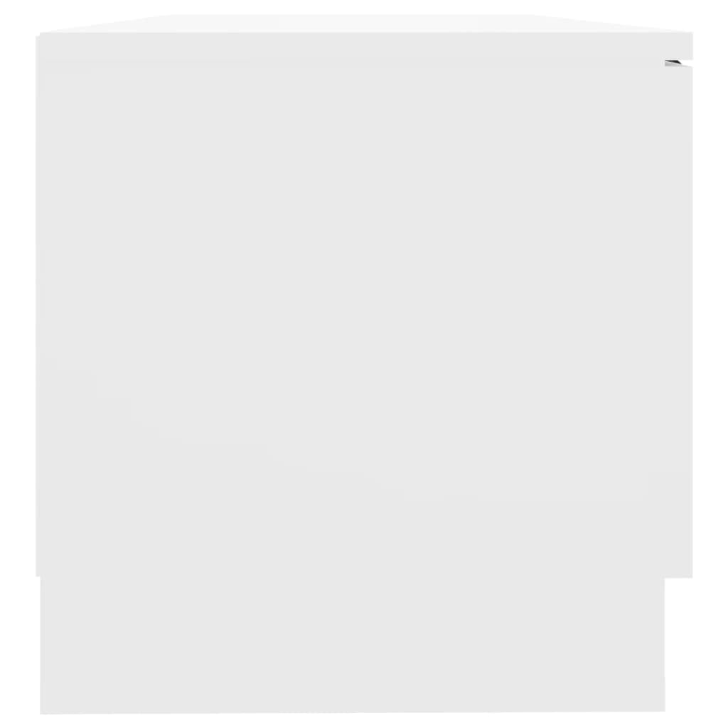 Zestaw 2 szafek TV, białe, 80 x 35 x 36,5 cm, materiał drewnopochodny, konsola medialna do salonu, sypialni, centrum rozrywki, stabilny blat stołu, eleganckie wzornictwo
