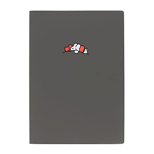 手帳 2023 スケジュール帳 ダイアリー 2022年1月始まり 月間ブロック+タスク管理 B6正寸 ウサギ マークス ブラック 23WDR-MD02-BK