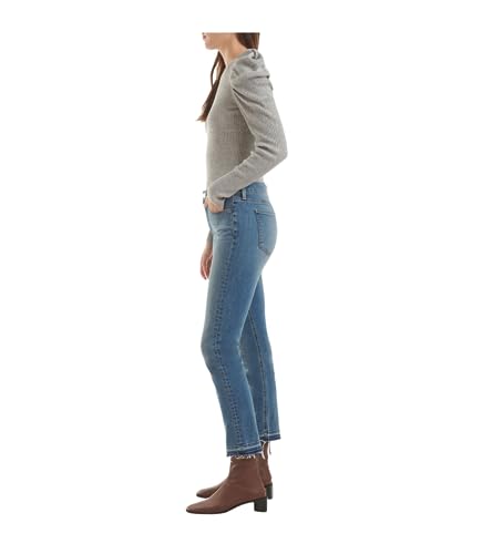 Jen7 Women's Ankle Straight Released Hem Jeans in Admiral Dusk3