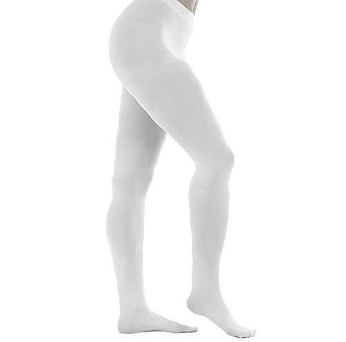 AceAcr Mallas de ballet para hombre y niño, de punto, suaves, para danza - blanco - XX-Large