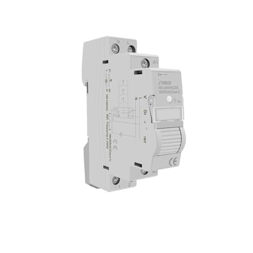 Disyuntor de Control 1P 18mm AC 220V interruptor sincronización automático carril temporizador