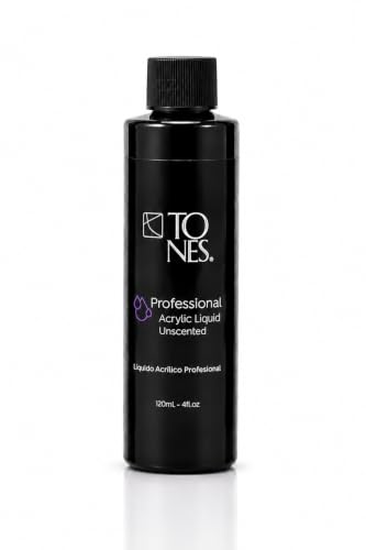 Tones Professional EMA Monomer Acrylic Nail Liquid - Low Odor, Non-Yellowing Formula for Superior Adhesion & Flawless Sets - MMA-Free Home DIY Nail Salon Use - Made in USA (4 Fl Oz)