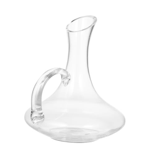 ARTSEWPLY Carafe à Vin Verre sans Plomb avec Anse Décanteur Rouge Élégant pour Bar et Décoration Distributeur de Boisson pour Whisky et Vin