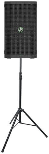 Audiosavings Bundle: Mackie Thump210XT 1400w Powered DJ PA Speaker w/Feedback Eliminator/Bluetooth Bundle with Rockville RVSS13 Tripod Push Button Pro DJ PA Speaker Stand+Air Assist Lowering (2 Items)