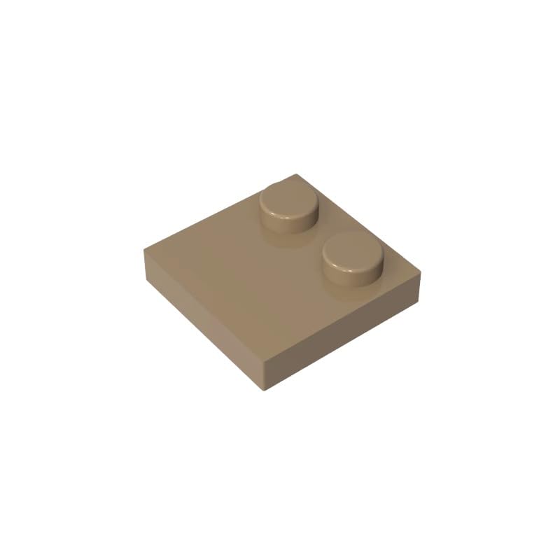 33909 Foundation Plate Special 2x2 with Only 2 Studs, Dark Tan, 50 PCS