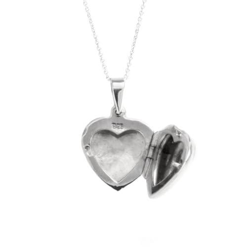 Collier médaillon cœur argent 925, le pendentif romantique gravé de vos sentiments