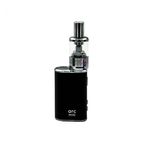 Arc Mini Vape Kit for TECC - E-cigarette Starter Vape Kit Long-lasting 1050mAh Battery 20w Adjustable Airflow Button Activation Variable Voltage Mode Variable Wattage Mode No Nicotine (Black)