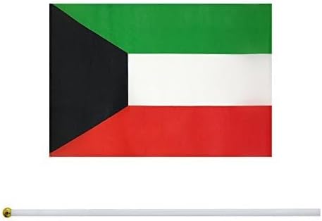 5 Pack Kuwait Mini HandHeld Stick Flag,Suitable For Various Holiday Parties,And National Flag Day. image 3