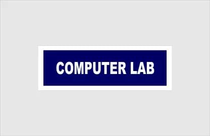 Computer LAB Sign Sticker, Waterproof Sticker Signage : Amazon.in ...