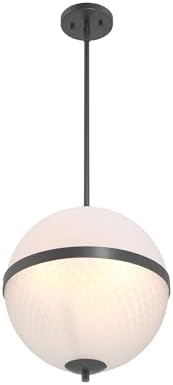 DESIGNERS FOUNTAIN Dia 3-Lights Pendant Light, 14 Inch Hanging Ceiling Fixture for Kitchen Island and Dining Room, Matte Black, D301C-14P-MB
