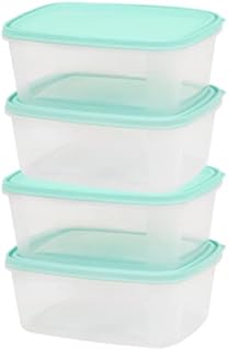 Checkmart Food Storage Container Set | 3 L | Airtight Food Boxes with Snap-On Lids | dishwasher safe microwave safe freezer safe | BPA-Free | 4 Count