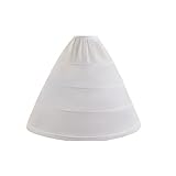 Jupon sans baleines : Ce jupon long et ajustable, doté de quatre anneaux en acier, convient aux robes de mariée, aux robes de scène et possède une taille élastiquée.