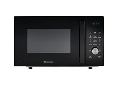 Hisense H23MOBSD1HG - Microondas con Grill, Capacidad de 23 L, 800 W de Potencia,1000 W Grill, Temporizador 60 Min, Modo Descongelar, Tirador, Acabado Negro