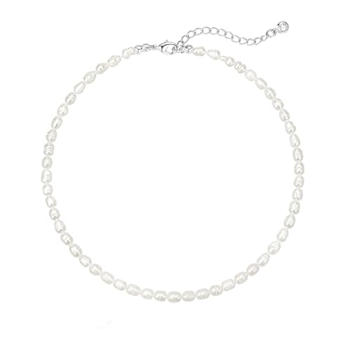 Zeffy Freshwater Pearl Necklace Baroque Small Dainty White Real Handmade