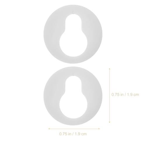 Image of Photo Frame Keyhole Hanger Brackets Round Plastic Keyhole Hangers for Picture Frames Wall Mount Hardware for Home Display Woodworking DIY Workplaces 0.74 X 0.74 X 0.27 in 50 Pieces
