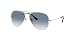 Produktbild RAY-BAN RB 3025 AVIATOR SUNGLASSES (55 mm, 003/3F SILVER CRYSTAL WHITE/GRADIENT BLUE)