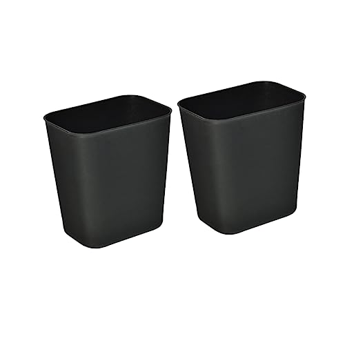 Caneca de basura rectangular negra Mobestech 2 piezas