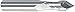 Carbide Drill Mill, 3/4" Diameter, 2 Flute, Single, 4" Length