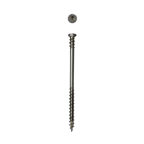 #10 x 3-1/2" SPAX Tornillos para madera de acero inoxidable para exteriores (57 piezas) 1 libra, sistema de apriete Estrella Torx, resistente a la corrosión y al óxido, PowerDeck resistente para cercas y terrazas al aire libre miniatura 2