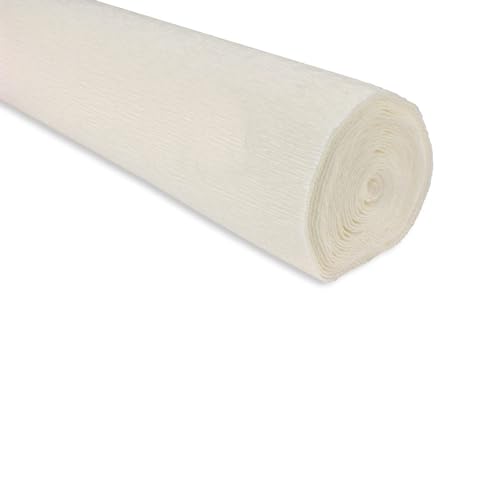 Floristrywarehouse Crepe Paper roll 180g (20 Inches Wide x 8ft Long) White (Shade 600