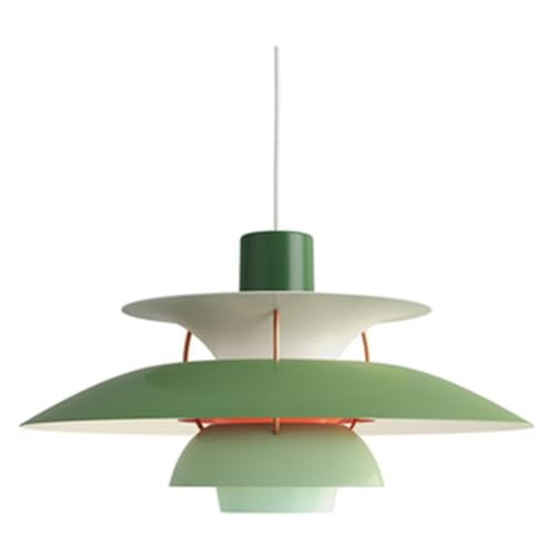 Suspension PH5 danoise verte pour illuminer la table de cuisine
