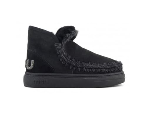 Mou Botas de Invierno para Mujer, SNEAK BOLD GLITTER LOGO (Negro, mediano, Sistema tallas calzado EU, Adulto, Números, mediano, 39)