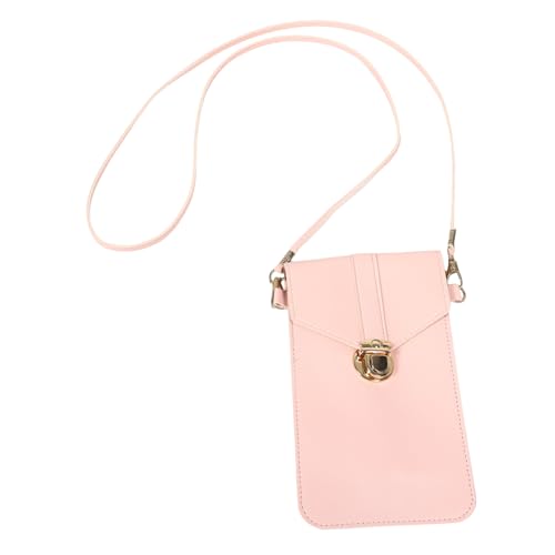 Elegant Mini Cell Phone Bag for Women Shoulder Crossbody Bag Small Phone Purse Card Slots Pink