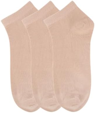 N2S NEXT2SKIN Women's Ankle Length Cotton Socks-Pack of 3 Pairs