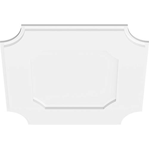 Image of Ekena Millwork CMP22LE Locke Architectural Grade PVC Contemporary Urethane Ceiling Medallions 22 inchOD x 13 inchC x 1 inchP
