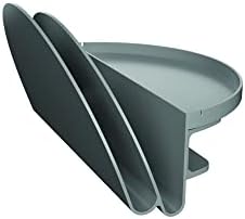 Deflecto Space Saving Desktop Storage Organiser, Standing Desk File Holder Attachment, Desk Organiser with Storage Tray, Desktop File Storage - Grey
