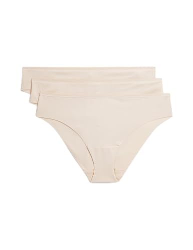 Image of Marks & Spencer Body Flexifit Womens Polyamide Blend Solid Low Rise Brazilian Knicker (Pack of 3)