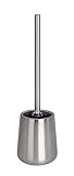 WENKO WC-Garnitur Solid Edelstahl - WC-Bürstenhalter, geschlossene Form, Edelstahl rostfrei, 11 x 38 x 11 cm, Satiniert