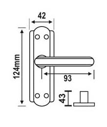 Image of Onjecx Steel Premium Range Bathroom Door Lock Mortise Door Handle with Baby Latch Lock Black Silver Finish Keyless | Bathroom Lock Pack of 1 Set (BL+ S05BBS)