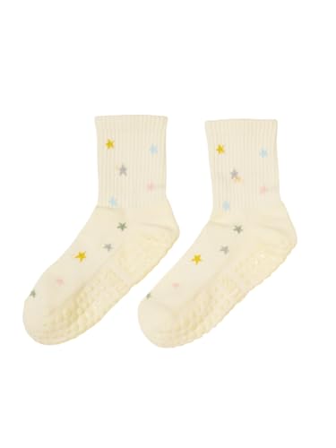 Image of Shapes Studio Half Calf Grip Socks, Cute Fruit Pilates Socks, Ruffle Socks, Non-Slip for Barre Yoga