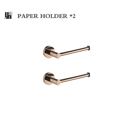 Soporte de papel de 2 uds con toallero de pared para aseos modernos 3
