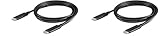 lenovo usb c to hdmi 4 x 90U90619 Lenovo 4X90U90619 câble USB 1 m USB C Noir (Lot de 2)