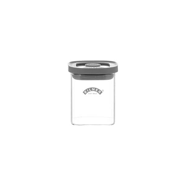 Kilner Fresh Storage 160ml Airtight Glass Spice Jar Durable Vacuum Seal Lid BPA-Free Glass for Herbs Spices Pantry Cupboard Kitchen Organisation