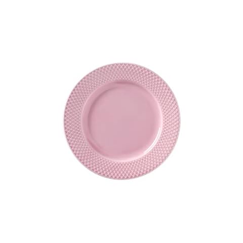 Lyngby Plate, Porcelain, Pink, 21 cm Cover