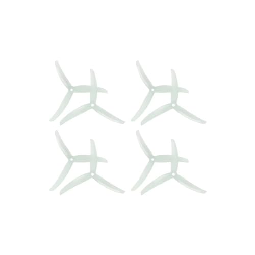 Hélices J37 5 pouces tripales polycarbonate vertes pour drone de course FPV set de 4 paires CW CCW