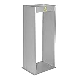 OFITURIA Cenicero de Pie y Pared para Exterior Metálico Color Plata Rejilla Extraíble de Colillas Apto para Utilizar con Arena