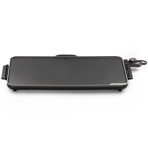 Presto 07072 22-Inch Extra Large Griddle, 22"x 13", Low Profile Design, Ceramic Nonstick, Black