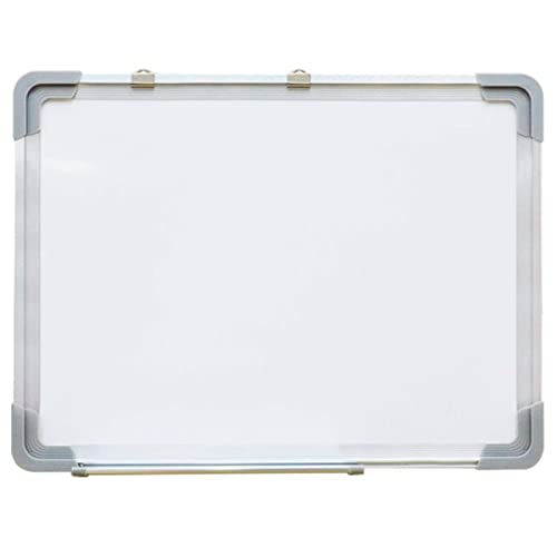 Tradineur - Pizarra Magnética de Doble Cara - Magnetica Blanca y Pizarra - Marco de Aluminio - Facil de borrar y colocar - Ideal para colegios, oficinas - 50 x 70 cm