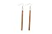 Skinny Natural Matchstick Wood Earrings from Reclaimed Mahogany