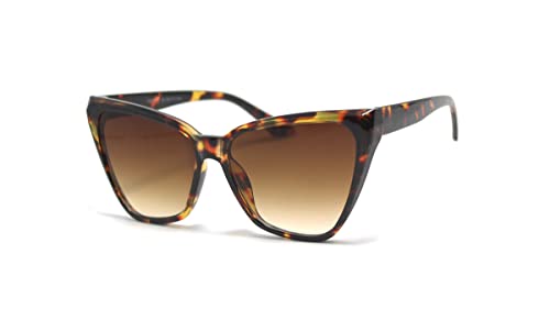 Óculos De Sol Feminino Gatinho Olho De Gato Grande Com Proteção Uv 400 Om-5011 Cor: Tartaruga