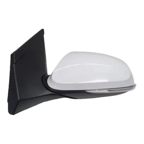 Compatible For Hyundai I10 GRAND 2013-2019 Car Left And Right Sides Electric Lamp-equipped Heated Folding Rearview Mirror Assembly(6-Pin White L)