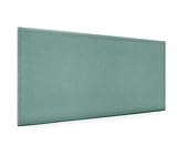 DHOME Cabecero de Polipiel o Tela AQUALINE Liso cabeceros Cabezal tapizado Cama Lujo (Tela Verde Agua, 95cm (Camas 70/80/90))